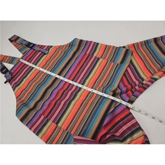 KAVU San Blas Overalls Sunrise Stripe Gorpcore Hiking Active Size L Womens - Picture 6 of 8